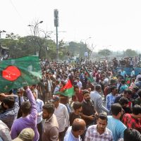 ভারতের হামলার প্রতিবাদে ঢাকায় বাংলাদেশ জাতীয়তাবাদী দলের পদযাত্রা