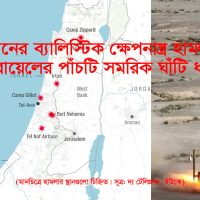 ইরানি ব্যালিস্টিক ক্ষেপণাস্ত্র হামলায় পাঁচটি আইডিএফ ঘাঁটি ধ্বংস