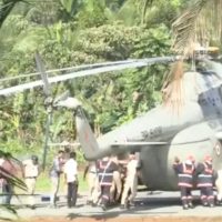 রাষ্ট্রপতির হেলিকপ্টার নামতেই দেবে গেল হেলিপ্যাড